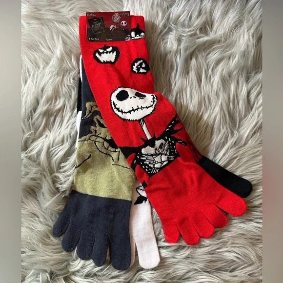 Disney’s The Nightmare Before Christmas knee high toe socks. NWT - Picture 10 of 10
